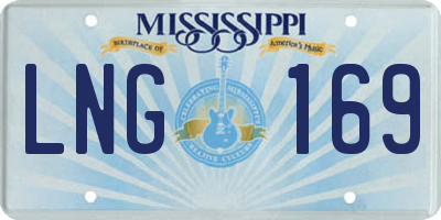 MS license plate LNG169