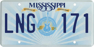 MS license plate LNG171
