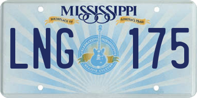 MS license plate LNG175