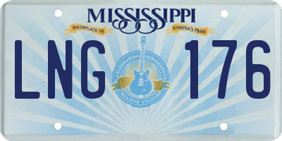 MS license plate LNG176
