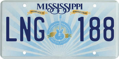 MS license plate LNG188