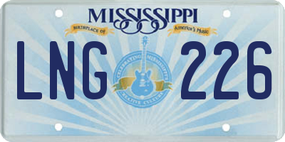 MS license plate LNG226