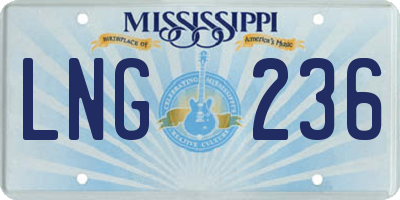 MS license plate LNG236