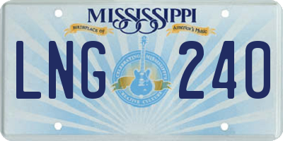 MS license plate LNG240