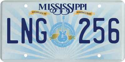 MS license plate LNG256