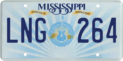 MS license plate LNG264