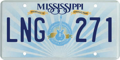 MS license plate LNG271