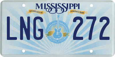 MS license plate LNG272