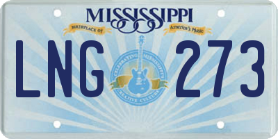 MS license plate LNG273