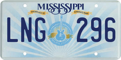MS license plate LNG296