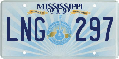 MS license plate LNG297