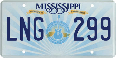 MS license plate LNG299