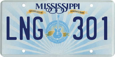 MS license plate LNG301
