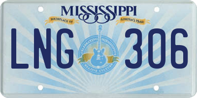 MS license plate LNG306