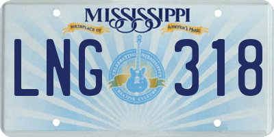 MS license plate LNG318