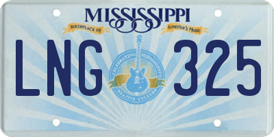 MS license plate LNG325