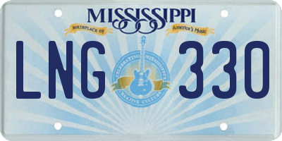 MS license plate LNG330