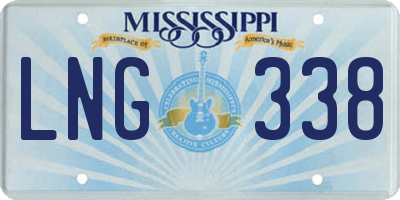 MS license plate LNG338