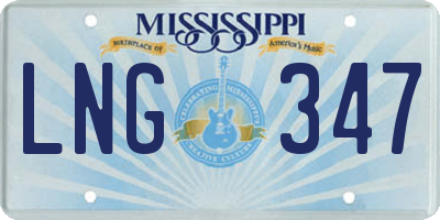 MS license plate LNG347