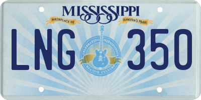 MS license plate LNG350