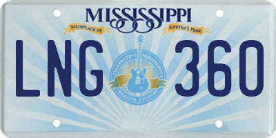 MS license plate LNG360