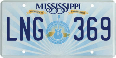 MS license plate LNG369