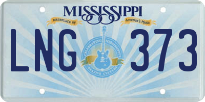 MS license plate LNG373