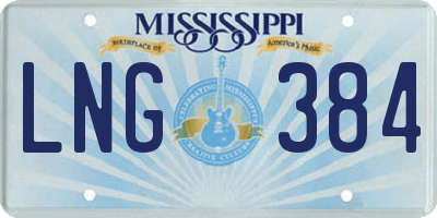 MS license plate LNG384