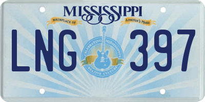 MS license plate LNG397