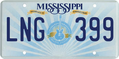 MS license plate LNG399