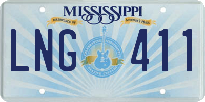 MS license plate LNG411