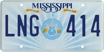 MS license plate LNG414
