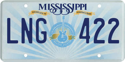 MS license plate LNG422