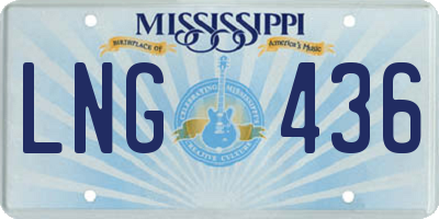 MS license plate LNG436