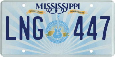 MS license plate LNG447