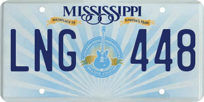 MS license plate LNG448