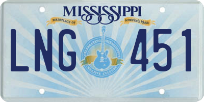 MS license plate LNG451