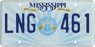 MS license plate LNG461