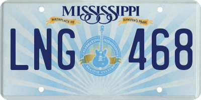 MS license plate LNG468