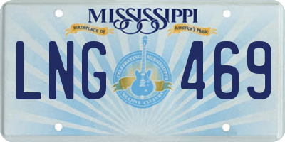 MS license plate LNG469