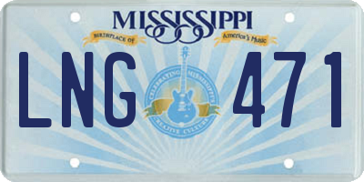 MS license plate LNG471