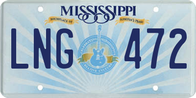 MS license plate LNG472