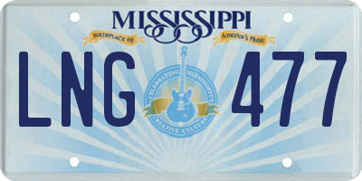 MS license plate LNG477