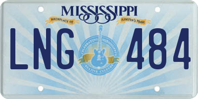 MS license plate LNG484