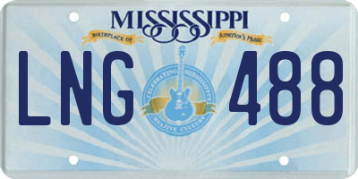 MS license plate LNG488