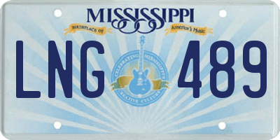 MS license plate LNG489