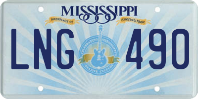 MS license plate LNG490