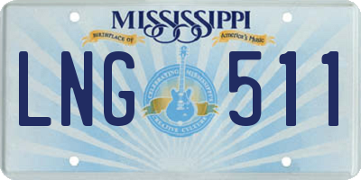 MS license plate LNG511