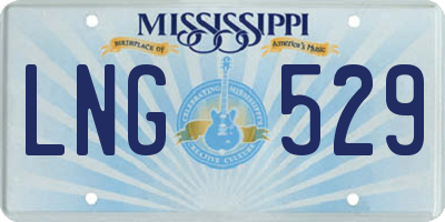 MS license plate LNG529