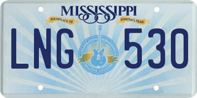 MS license plate LNG530
